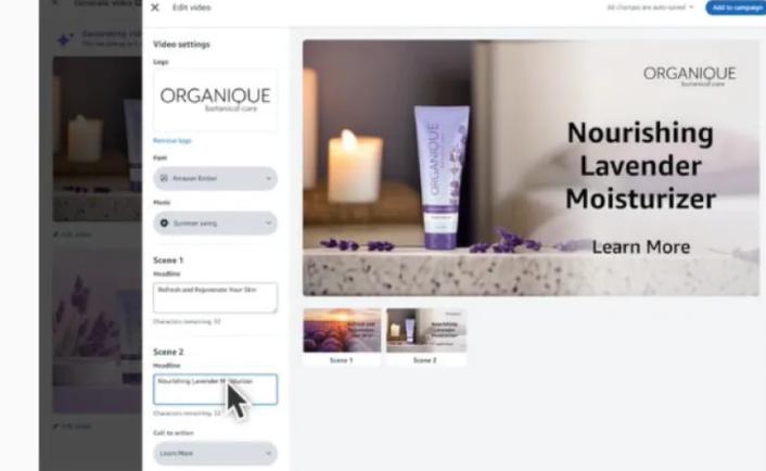 亚马逊AI视频广告生成工具大热 现已正式登陆澳大利亚